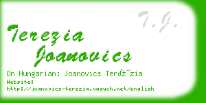terezia joanovics business card